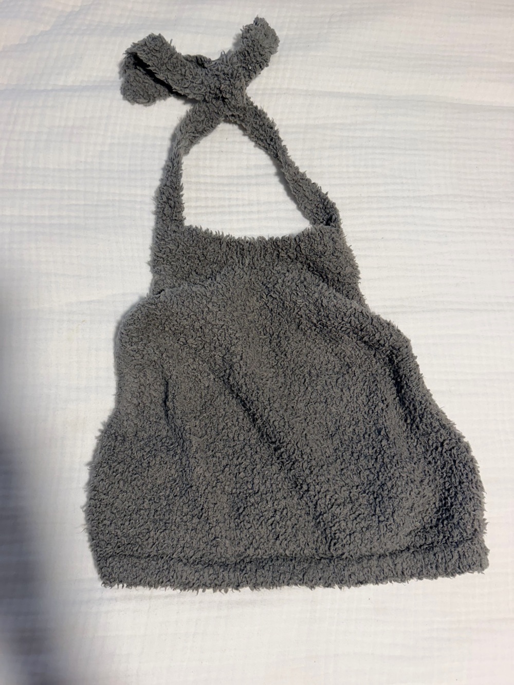 SKIMS Gray Sherpa Halter Top